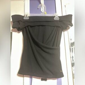 GUESS off the shoulder black top